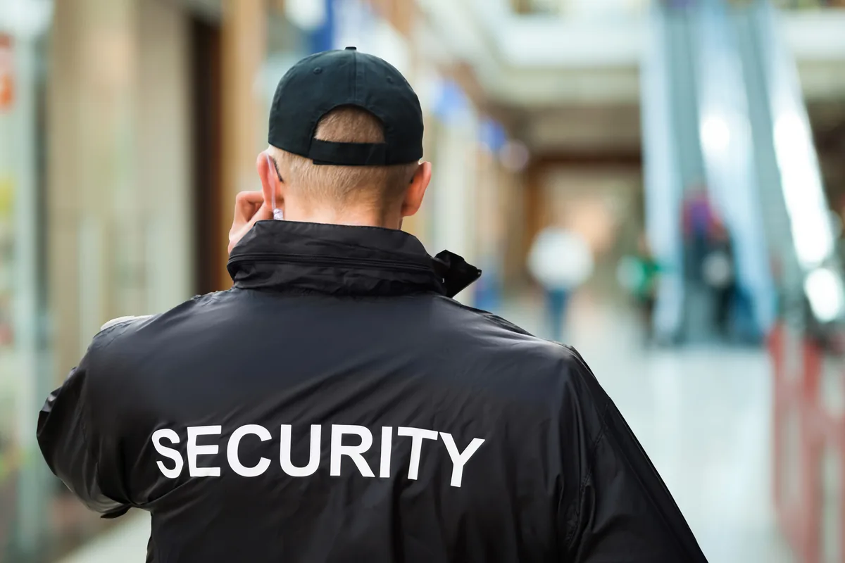 Licensed security personnel from a Tectus partner company on site